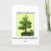 父の日の盆栽 カード (裏面)