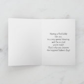 父の日の神の父のために。かわいいテディベア カード (内部)