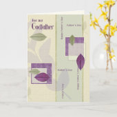 父の日の神の父のために。リーフパターン カード (黄色い花)