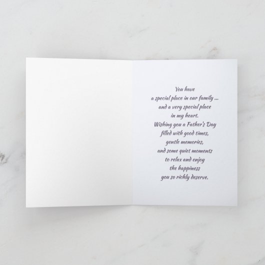 . .父の日の神様のためにキュートなクマフォークアート カード (内部)