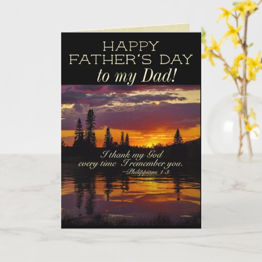 父の日の私のパパにバイブル感動的バース カード (黄色い花)