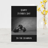 父の日の筋トレジムフィットネス カード (黄色い花)