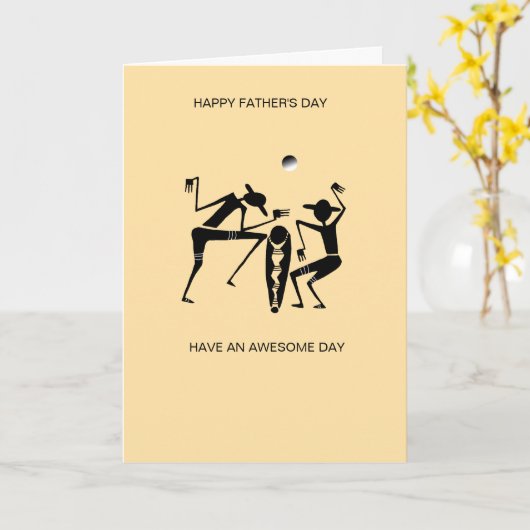 父の日の素晴らしいシルエットダンサー カード (黄色い花)