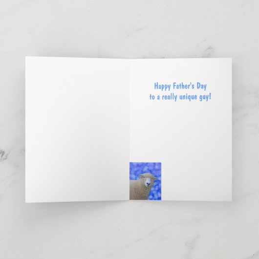 父の日の羊 カード (内部)