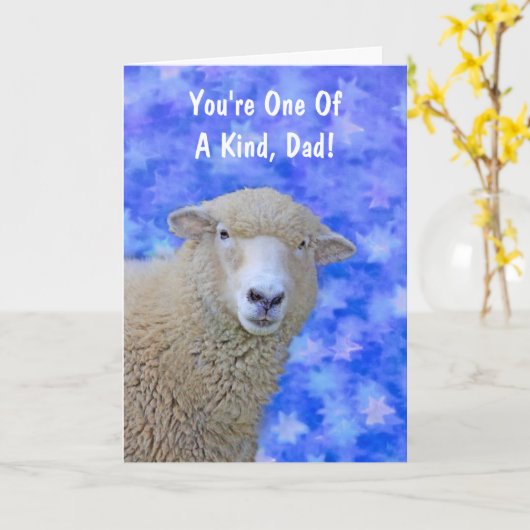 父の日の羊 カード (黄色い花)