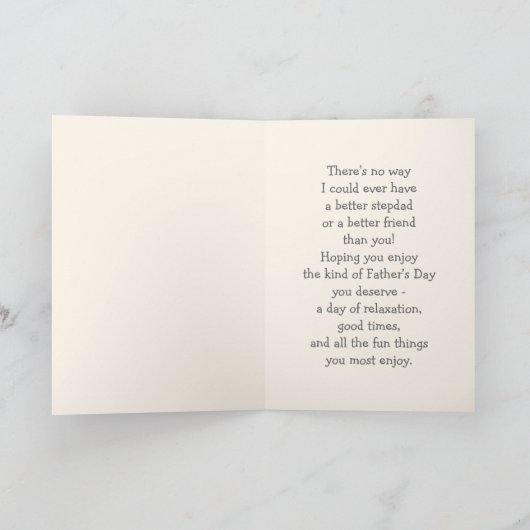 父の日の義父のために可愛いテディベア カード (内部)