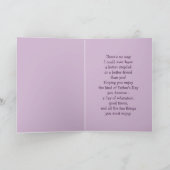 父の日の義父のために。かわいい子犬 カード (内部)