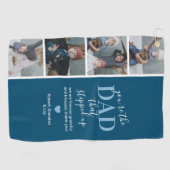 父の日の義父の写真 ゴルフタオル (横)