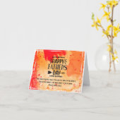 父の日の聖書の主よ賛美よ カード (黄色い花)