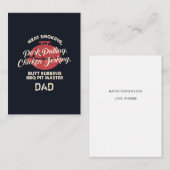 父の日の肉焼き BBQ マスター パパ ノートカード (正面/裏面)