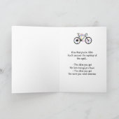 父の日の自転車サイクル、スポーツおもしろいユーモア カード (内部)