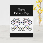 父の日の自転車サイクル、スポーツおもしろいユーモア カード (黄色い花)