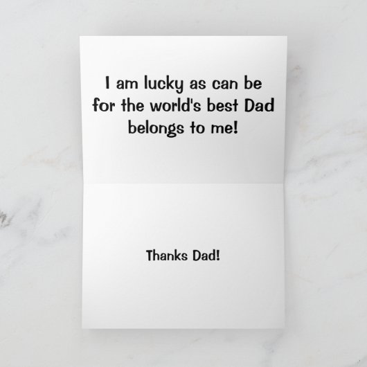 父の日の航空券 カード (内部)