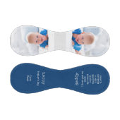 父の日の詩と2枚のカスタム写真ブルーとグレー 野球ボール (パネル)