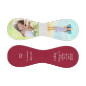 父の日の詩と2枚のカスタム写真レッドとグレー 野球ボール (パネル)