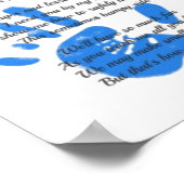 父の日の詩 – 私の手を保持ハンドプリントパパギフト ポスター (角)