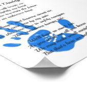 父の日の詩 – 私の手を保持ハンドプリントパパギフト ポスター (角)