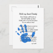 父の日の詩 – 私の手を保持ハンドプリントパパギフト ポストカード (正面/裏面)