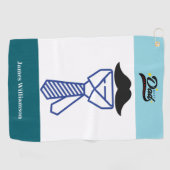 父の日の誕生日おもしろいカスタマイズ名 ゴルフタオル (横)