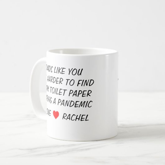 父の日の贈おもしろいり物パーソナライズされたパパ コーヒーマグカップ (正面左)