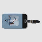 父の日の贈り物と写真とパパ、私はあなたを愛している ラゲッジタグ (正面横)