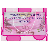 「父の日の贈り物にぴったりだ」抱き枕 ラージペーパーバッグ (正面)