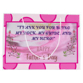 「父の日の贈り物にぴったりだ」抱き枕 ラージペーパーバッグ (裏面)