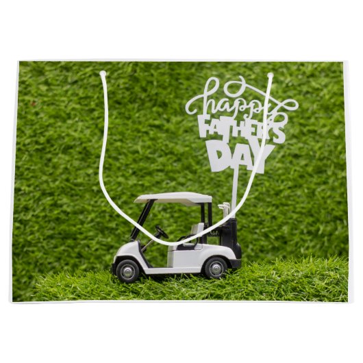 父の日の贈り物にゴルフパパ ラージペーパーバッグ (正面)