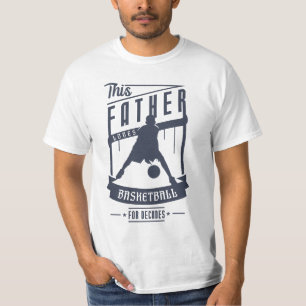 父の日の贈り物のためにバスケットボールを愛する父 Tシャツ