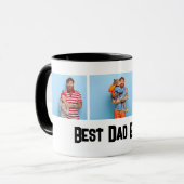 父の日の贈り物の最高のパパEver 3 Photo Collage マグカップ (正面左)