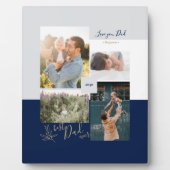 父の日の贈り物の最高のパパEver Photo Collage Pla フォトプラーク (正面)