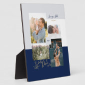 父の日の贈り物の最高のパパEver Photo Collage Pla フォトプラーク (側面)