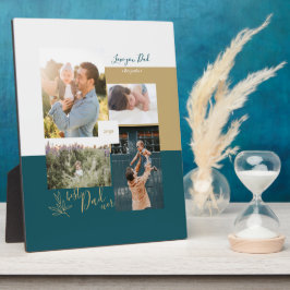 父の日の贈り物の最高のパパEver Photo Collage Plaq フォトプラーク