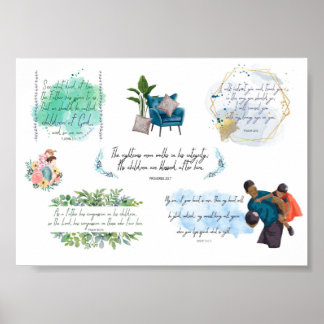 父の日の贈り物を父のバイブル引用文 ポスター