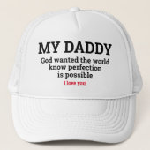 父の日の贈り物アイディア私のパパは完璧である キャップ (正面)