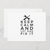 父の日の贈り物パパ ポストカード (正面/裏面)