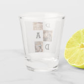 父の日の贈り物パパ – 写真コラージュ | ショットグラス (裏面)