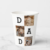 父の日の贈り物パパ – 写真コラージュ | 紙コップ (正面)
