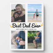 父の日の贈り物最高のパパEVERフォトコラージュ フォトプラーク (正面)