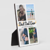 父の日の贈り物最高のパパEVERフォトコラージュ フォトプラーク (側面)