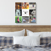 父の日の贈り物、おじいちゃんパパのためのフォトコラージュ キャンバスプリント (インサイチュ (寝室))