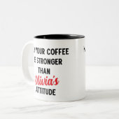 父の日の贈り物、娘パーソナライズされたからのパパ ツートーンマグカップ (正面左)