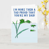 父の日の贈り物 息子・娘・幼ガエル・カエル かわいい カード (黄色い花)