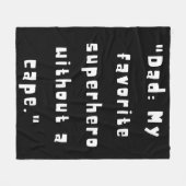 父の日の贈り物/最高の2024年パパ フリースブランケット (正面(横))