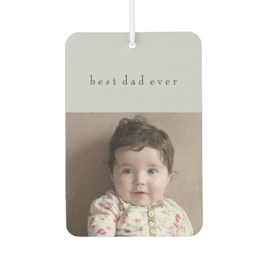 父の日の車の装飾2写真名前をカスタムする カーエアーフレッシュナー (正面)