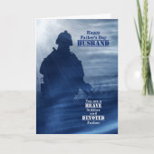 父の日の軍隊夫のために カード (正面)