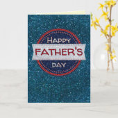 父の日の輝くグリッターカード カード (黄色い花)