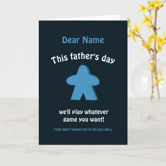 父の日の遊び会 カード (黄色い花)