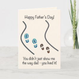 父の日の道を示す シーズンカード