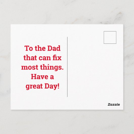 父の日の道具はがき ポストカード (裏面)